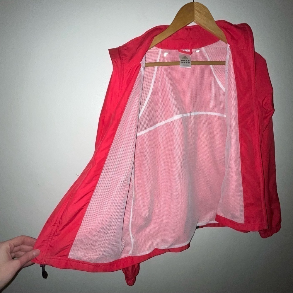 Adidas Pink Hooded Lightweight Jacket Women’s Size Medium - Picture 5 of 8